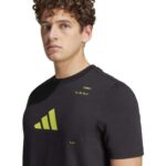 Adidas Tennis Category Graphic T-Shirt Black Lemon - Image 5