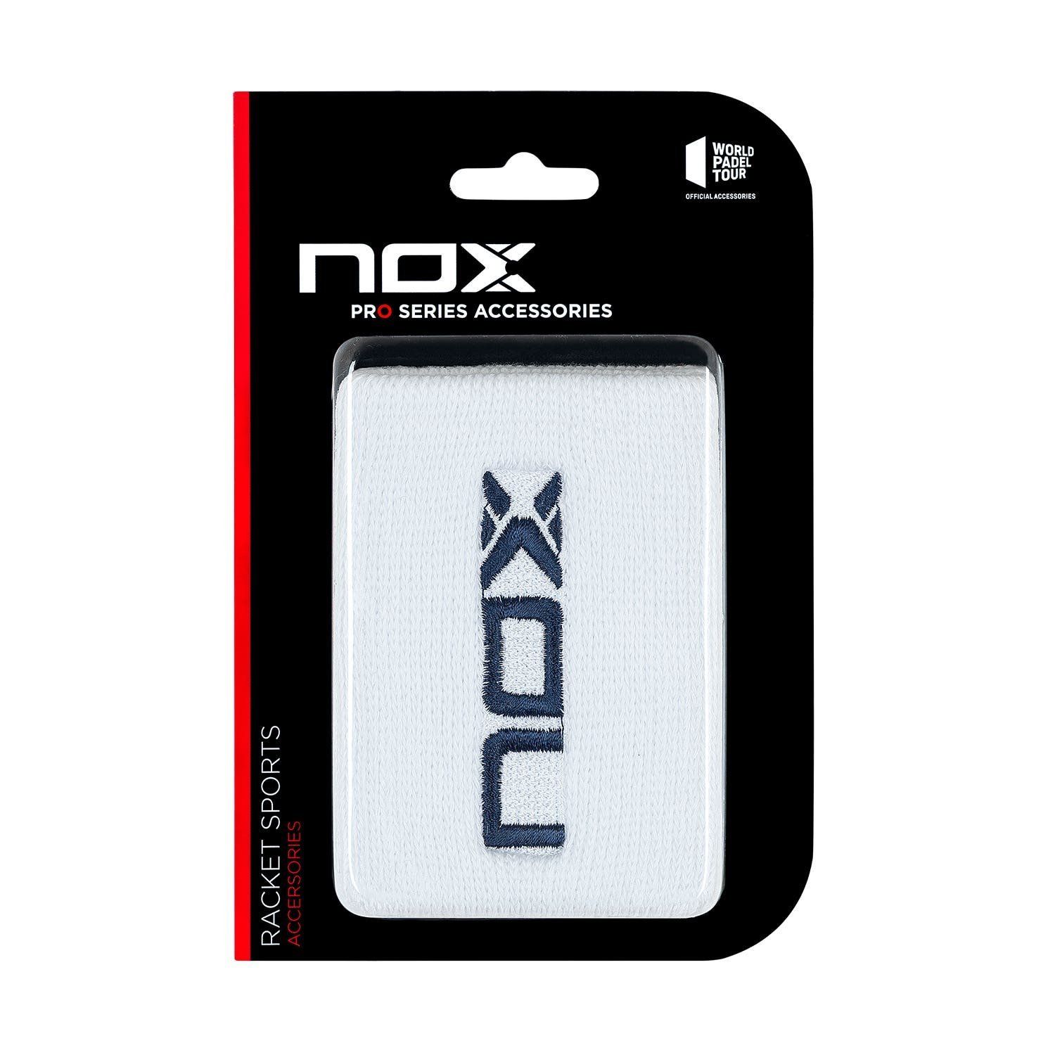Nox Wristband White Logo Blue 2Pcs