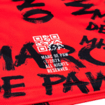 Marc De Paw Orange Shorts with Black Brush Stroke Graphics - Image 5